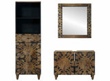 Bathroom Furniture Set with Drawer 3 pcs Brown Solid Mango Wood 3310109