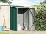 Garden Shed Green Galvanised steel Medium Durable Garden Shed 46289