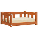 Dog Bed Wax Brown 65.5 x 50 x 28 cm Solid Pine Wood 869883