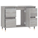 Bathroom Cabinet Grey Sonoma 80x33x60 cm Engineered Wood 831650
