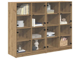 Highboard 2 pcs Artisan Oak 68 x 37 x 142 cm Engineered Wood 3402645