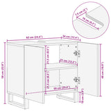 Bathroom Sink Cabinet 62x34x58 cm Solid Wood Acacia 377533