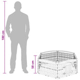 6 Panel Dog Playpen White 179 x 151 x 58 cm Plastic 42027223