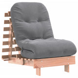 Futon Sofa Bed with Mattress 60x206x11 cm Solid Wood Douglas 846749