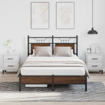 Bed Frame without Mattress Brown Oak 120x200 cm Engineered Wood 4106996