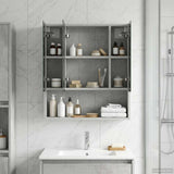 Bathroom Mirror Cabinet Concrete Grey 60 x 14.5 x 70 cm 889186