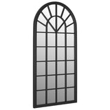 ZNTS Garden Mirror Black 90x45 cm Iron for Outdoor Use 318348