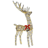 Reindeer Family 3 pcs Warm white 67 x 26 x 127 cm Rattan 42019052