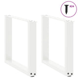 Coffee Table Legs U-Shaped 2 pcs White 50x cm Steel 4013157