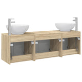 Bathroom Cabinet Set 3 pcs Sonoma Oak 49.5 x 44.5 x 65 cm 3405689