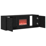 Electric Fireplace Black Oak 110 x 30 x 36.5 cm Engineered wood 8021024