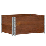 ZNTS Pallet Collars 2 pcs Brown 80x60 cm Solid Wood Pine 4010271