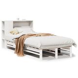 Bookcase Bed without Mattress White 90x200 cm Solid Wood 3323900