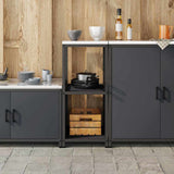 Kitchen Storage HATTEM Anthracite 40 x 50 x 92 cm Steel 874970