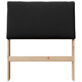 Upholstered Headboard Black 80 cm Solid Pine Wood 879311