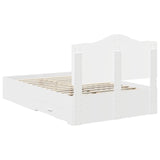 Bed Frame with Headboard White 120 x 190 cm Engineered Wood 3413630