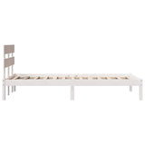 Bed Frame with Headboard White 100 x 200 cm Solid Pine wood 872141