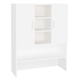 808386 Washing Machine Cabinet White 70,5x25,5x90 cm