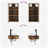 Bathroom Furniture Set 3 pcs Old Wood 33 x 34.5 x 160 cm 3406051