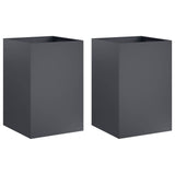 Garden Planter 2 pcs Anthracite 50 x 50 x 75 cm 8005391