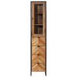 Bathroom Cabinet 40x27x190 cm Iron and Solid Wood Acacia 3217118