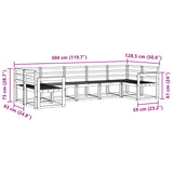 Outdoor Sofa Set 7 pcs Natural Solid Acacia Wood 3366907
