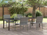 Garden Dining Set 5 pcs Grey Powder-Coated Steel 3379414