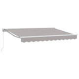 Awning Frame Light Grey 350 x 200 cm Polyester with PU coating 3329727
