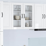 Wall Glass Cabinet PORTO High Gloss White 80 x 31 x 80 cm 885419