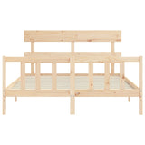 Bed Frame without Mattress 160x200 cm Solid Wood Pine 3193281