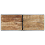7 Piece Bar Set Solid Rough Wood Mango and Metal 3216412