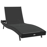 Sun Lounger 3 pcs Black 197 x 70 x 82 cm Poly Rattan 3381203