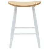 Dining Chairs 2 pcs White 46 x 37 x 63 cm Solid Rubber Wood 42020461
