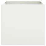 ZNTS Planter White 49x47x46 cm Cold-rolled Steel 841561