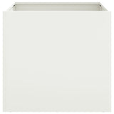 ZNTS Planter White 49x47x46 cm Cold-rolled Steel 841561