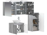 Bathroom Furniture Set 4 pcs Grey Sonoma 3407412