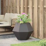 Planter Black 75 x 75 x 60 cm Steel 884038