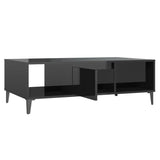 Coffee Table High Gloss Black 103.5x60x35 cm Engineered Wood 806029