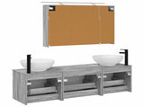 Bathroom Cabinet Set 4 pcs Grey Sonoma Engineered Wood 3406620