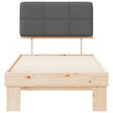 Bed Frame with Upholstered Headboard Natural and Dark grey 877450
