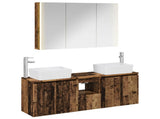 Bathroom Cabinet Set 4 pcs Old Wood Engineered Wood 3406429