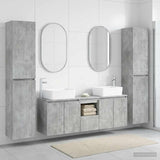 Bathroom Furniture Set 5 pcs Concrete Grey 33 x 34.5 x 160 cm 3406036