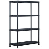 Storage Shelf Rack Black 220 kg 90x40x138 cm Plastic 45679