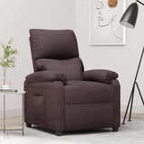 Recliner Chair Dark Brown Fabric 342455