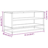 TV Cabinet Black 91x40x46 cm Engineered Wood and Metal 848884