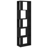 Book Cabinet/Room Divider Black Oak 45x24x159 cm Engineered Wood 862400