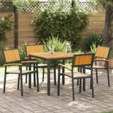 Stacking Chair 4 pcs Brown 56 x 57 x 87 cm Solid Acacia Wood 4010627