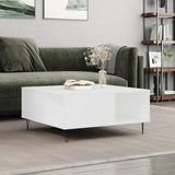 Coffee Table White 80x80x36.5 cm Engineered Wood 830780