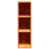 Headboard with Storage Wax Brown 135 cm Solid Wood Pine 855635