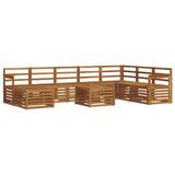 Outdoor Sofa Set 9 pcs Natural Solid Acacia Wood 3375314